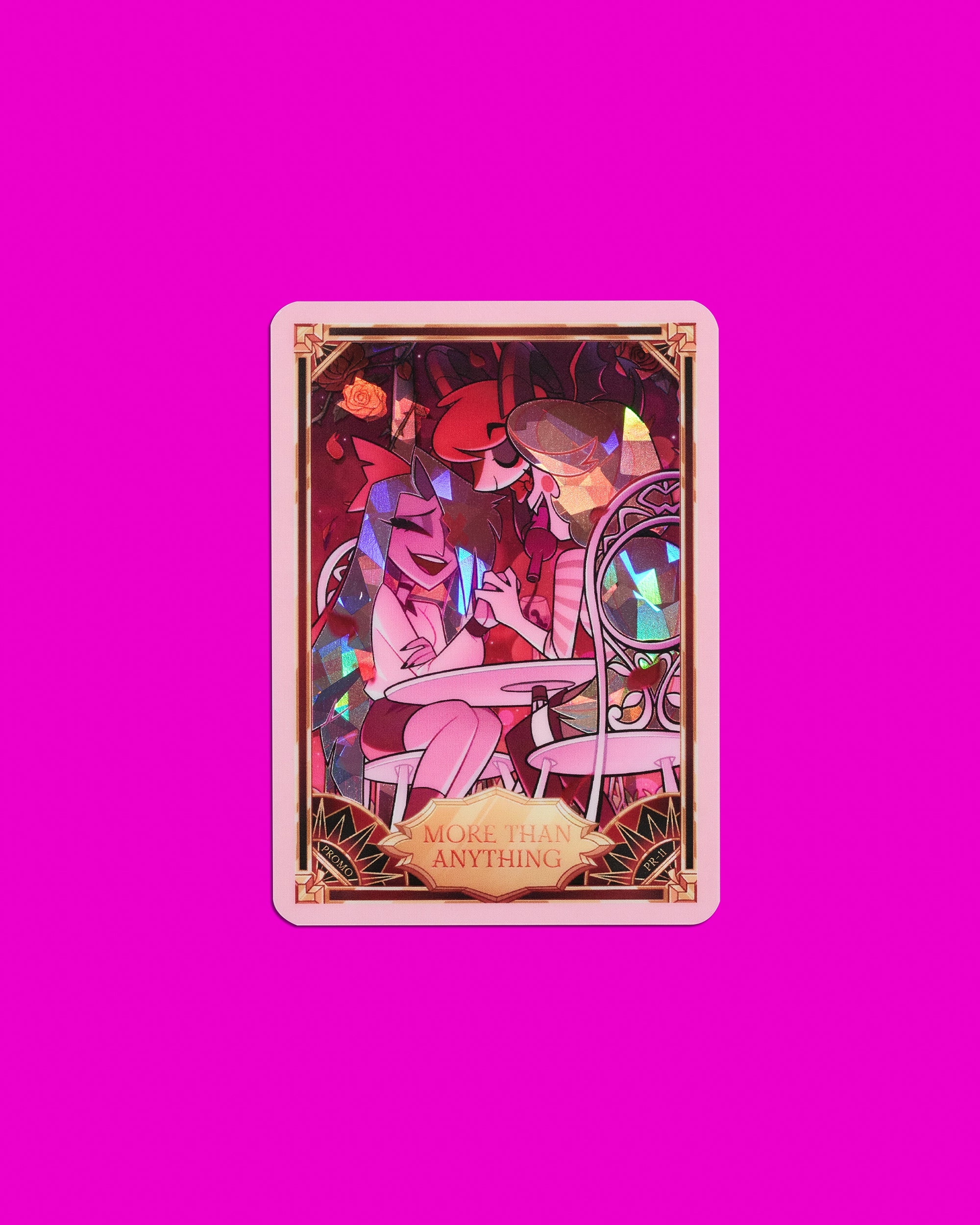 hazbin hotel secret rare cards Hazbin Hotel Trading Card PINK FOIL ULTRA RARE HOTEL 19/50 Second 2nd Edition