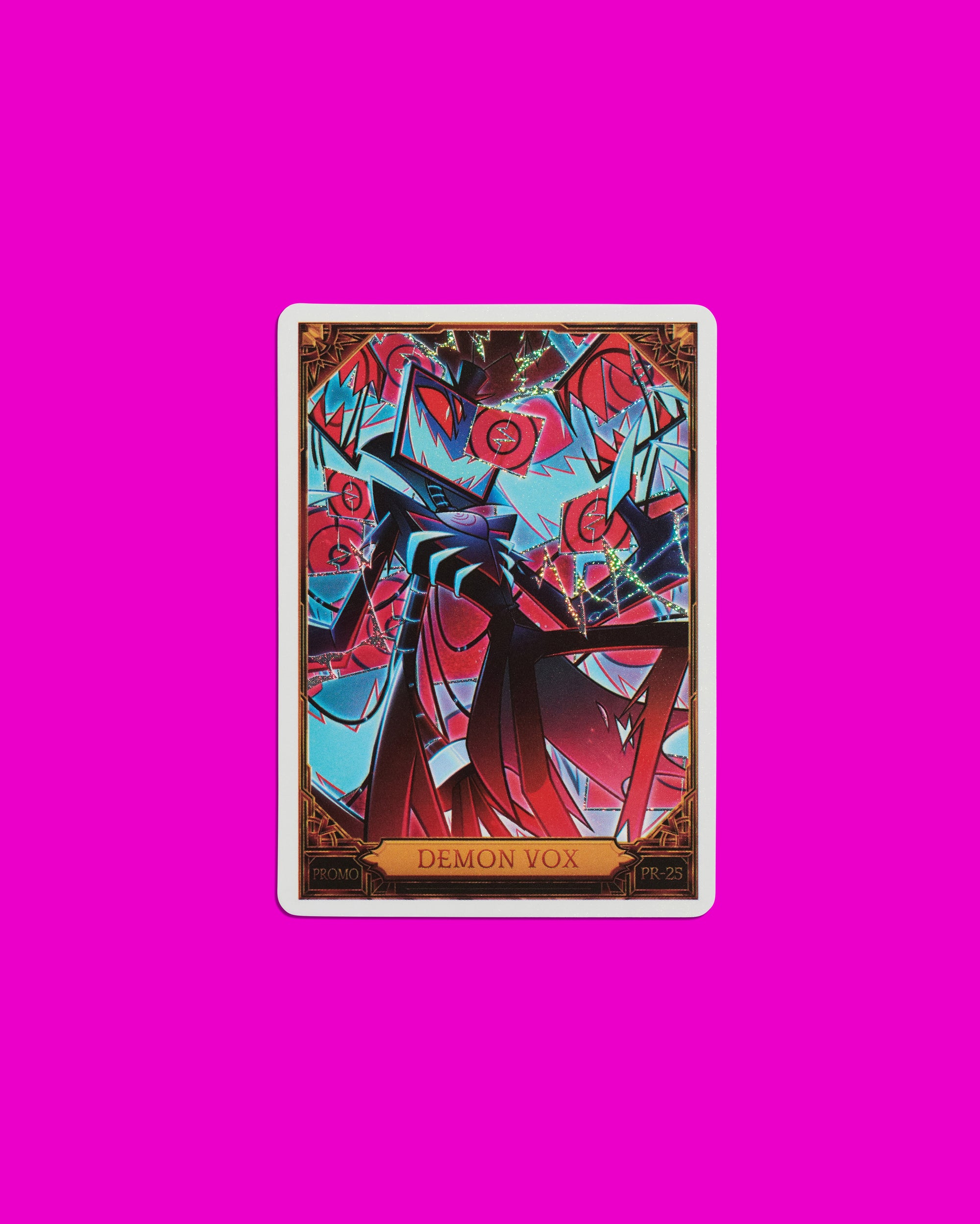 Hazbin Hotel Trading Cards Demon Vox Cracked Ice Promo Card (PR-25