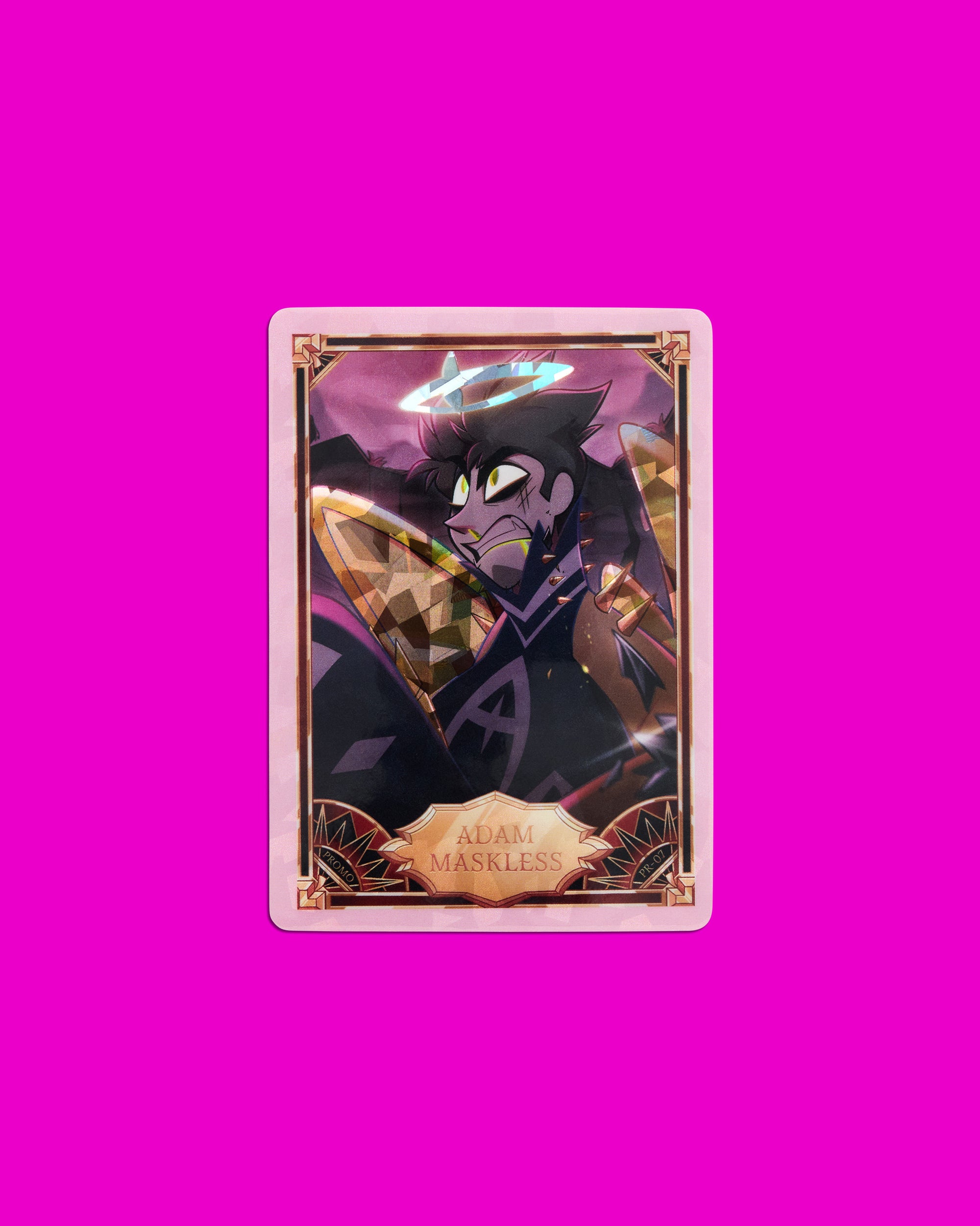 Hazbin Hotel プロモ　PR-07 ice アダム Hazbin Hotel Trading Cards Adam Maskless Cracked Ice Promo Card