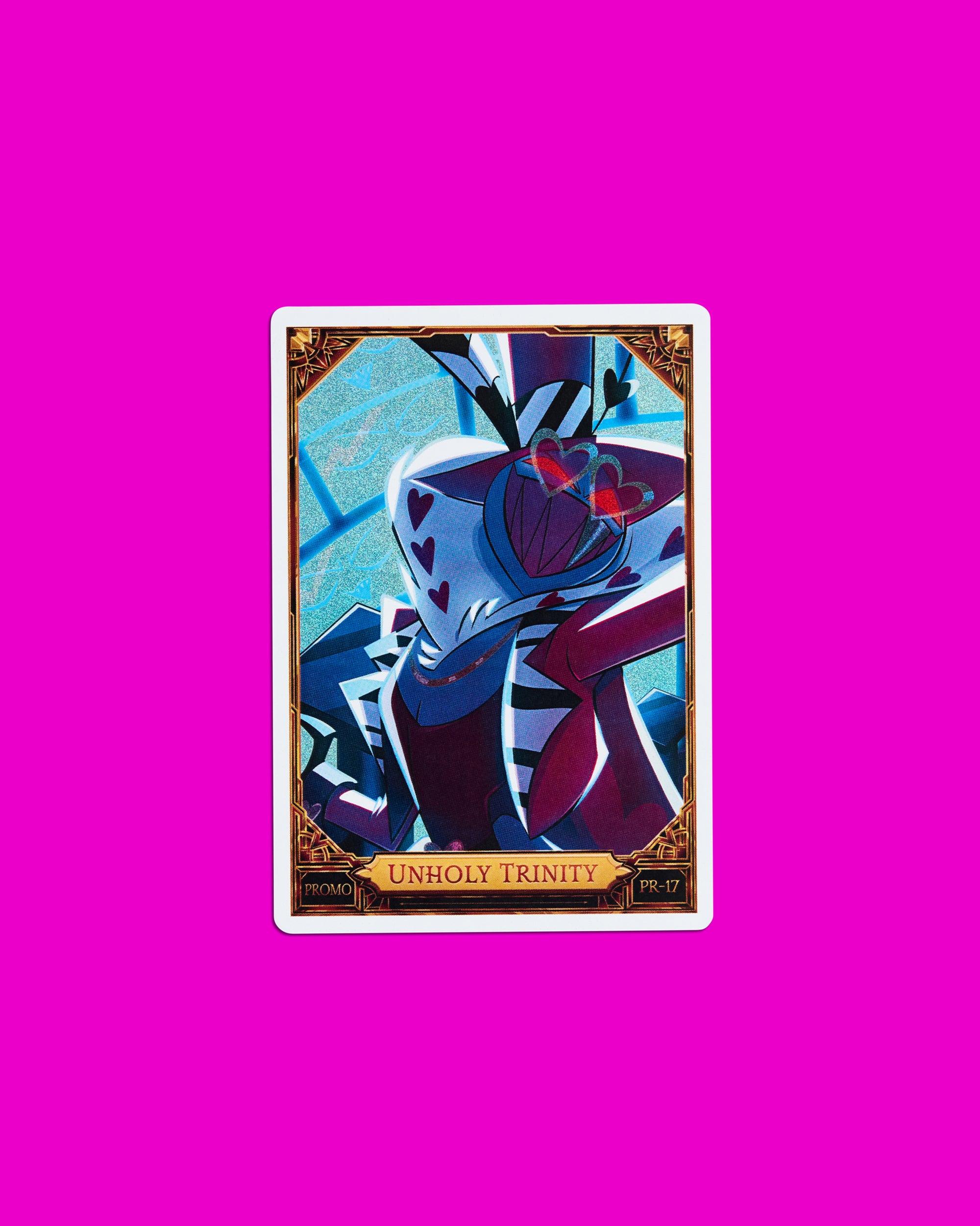 Hazbin Hotel Trading Cards Unholy Trinity Cracked Ice Promo Card