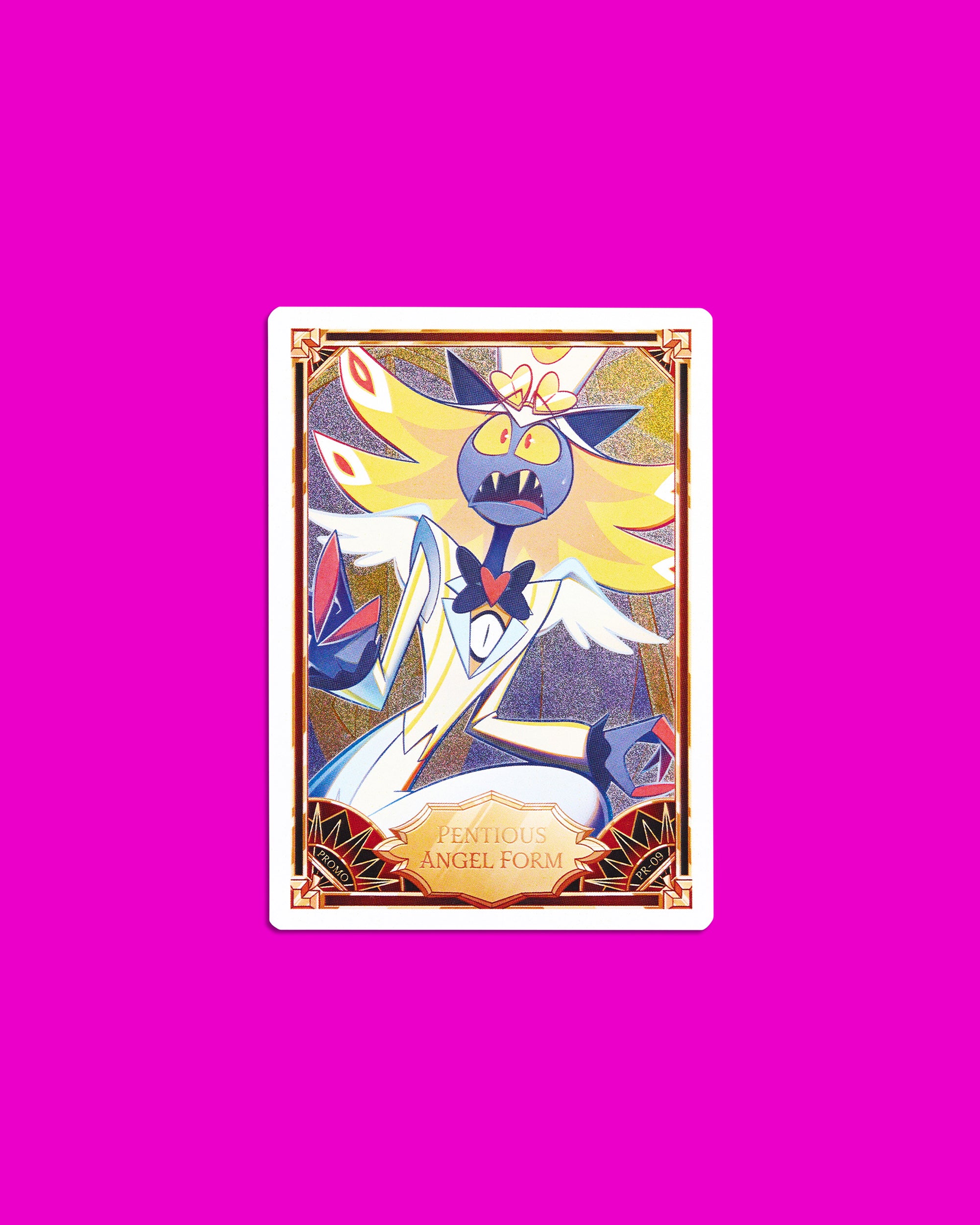Hazbin Hotel Trading Cards Pentious Angel Form Cracked Ice Promo Card