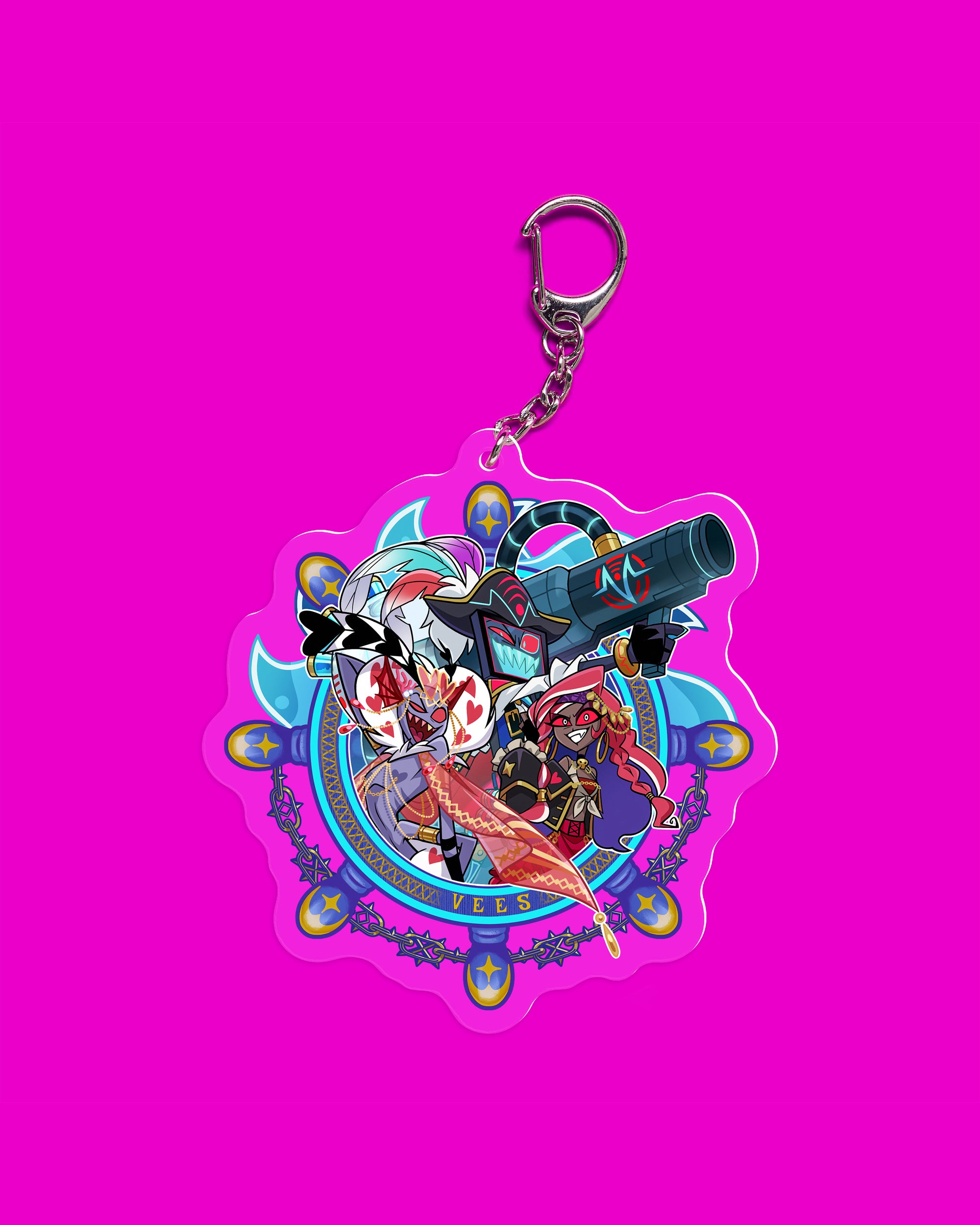 ハズビンホテル　Hazbin Hotel Vees Halloween アクキー Halloween 2026 The Vees Keychain | Hazbin Hotel